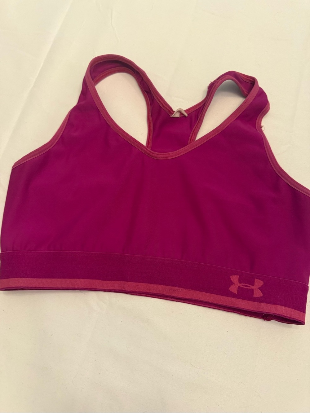 Under Armour Pink-Magenta Racerback Sports Bra
